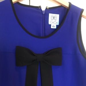 CeCe sleeveless dress with bow detail. Size 0.
